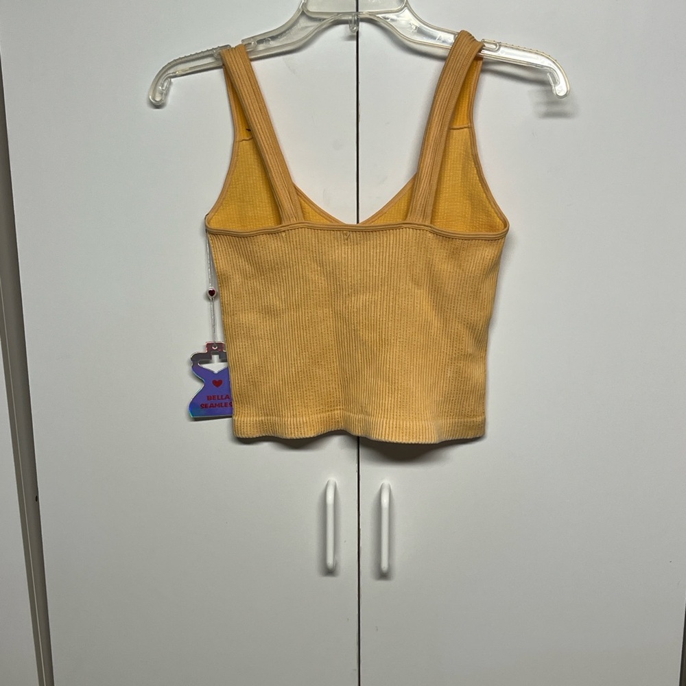 Yellow Ribbed Tank Top - Picture 5 of 8